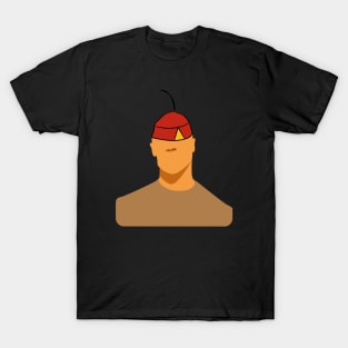 Madeira Island male no face illustration using the traditional folklore hat T-Shirt